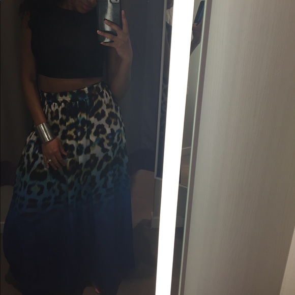 Colorful Leopard Long Skirt - Picture 3 of 3